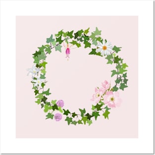 Wild flower garland Posters and Art